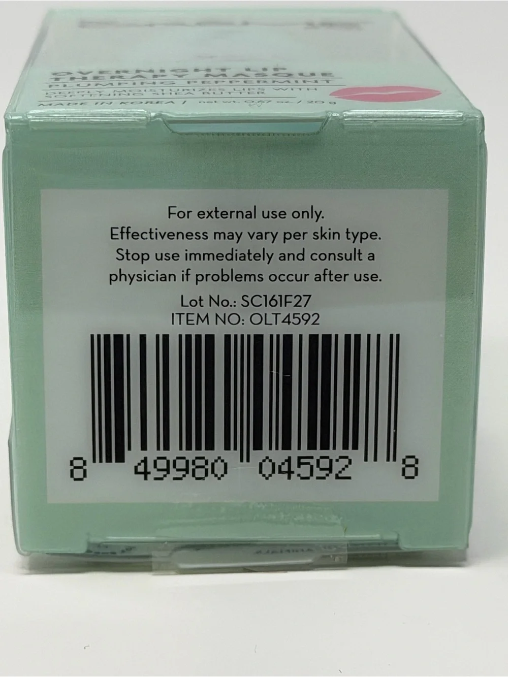 The Crème Shop Overnight Lip Therapy Masque - Plumping Peppermint